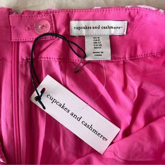 NWT Cupcakes & Cashmere Pink Velvet Heart Mini Skirt 8 - Picture 3 of 10